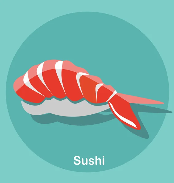 Icono de sushi colorido — Vector de stock