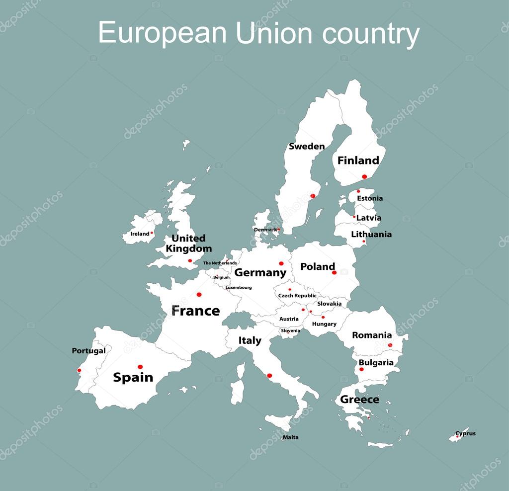 European Union map with all countries