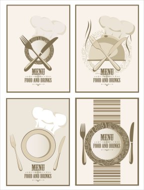 Modern Restoran Menü kümesini