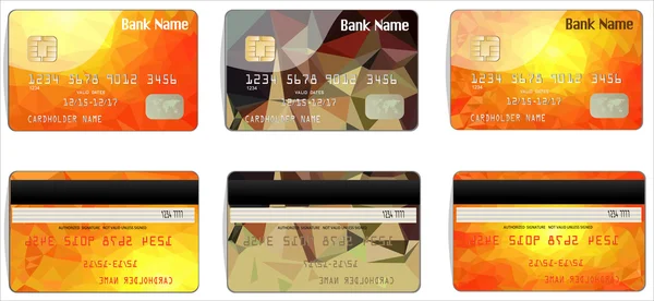 Kredi kartları iki yüzü — Stok Vektör