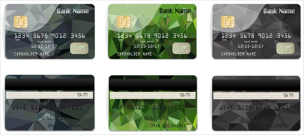 Kredi kartları iki yüzü — Stok Vektör