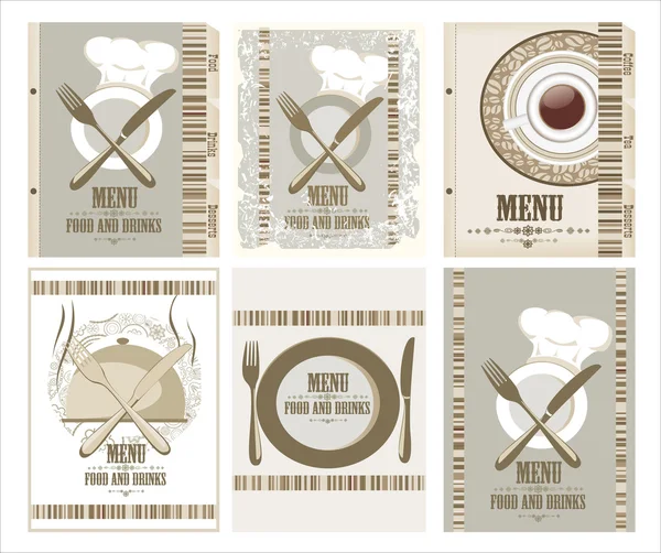 Ensemble de menu restaurant moderne — Image vectorielle