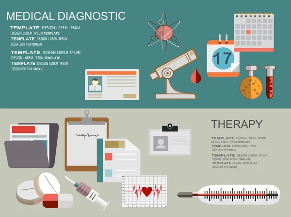 Concept de recherche médicale et de thérapie — Image vectorielle
