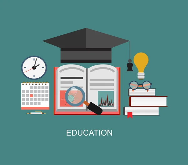 Zestaw ikon koncepcja edukacji — Wektor stockowy