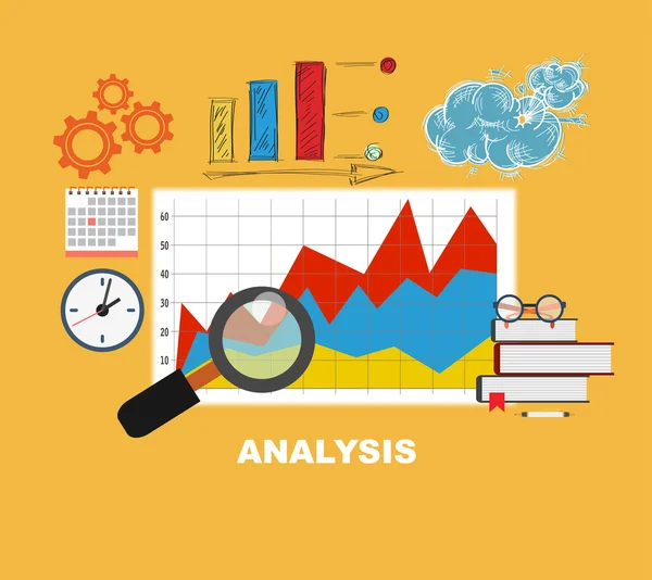 Geschäftsanalyse und -planung — Stockvektor