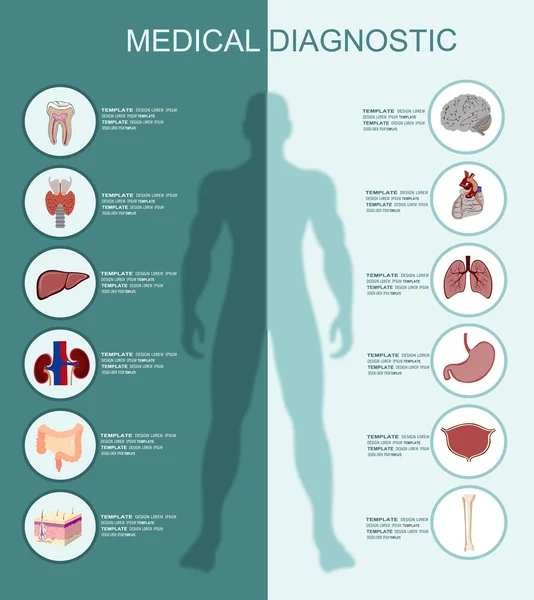 Erste Hilfe und Diagnostik — Stockvektor