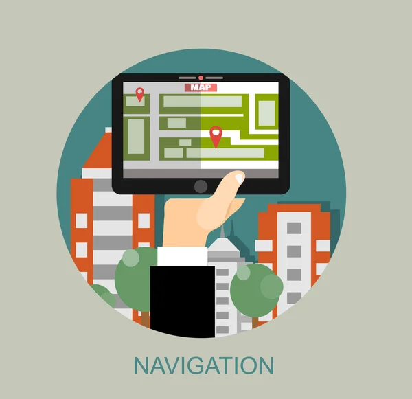 Navigation and traveling concept — Stock vektor