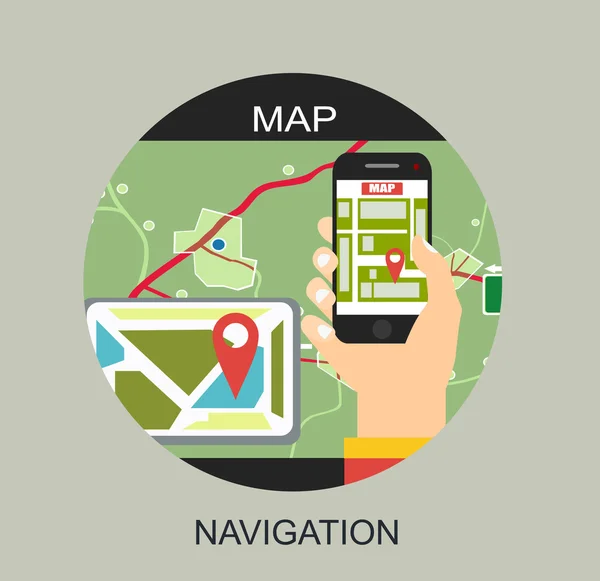 Navigation and traveling concept — Stockový vektor