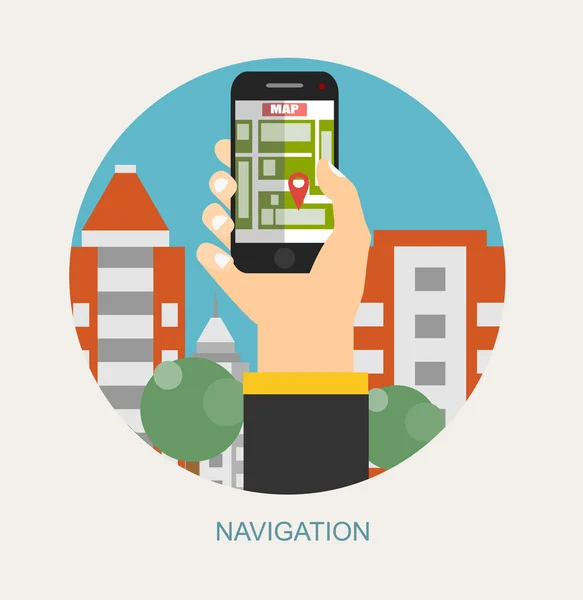 Navigation and traveling concept — Stock vektor