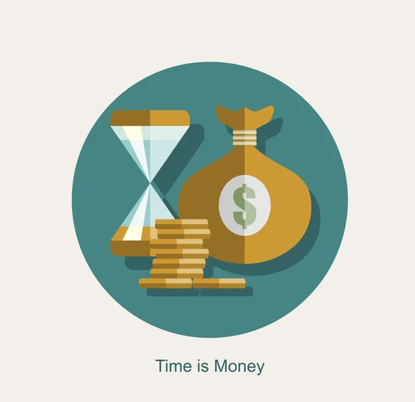 Tid är pengar affärsidé — Stock vektor