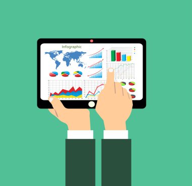 iş adamı dijital tablet ile çalışma