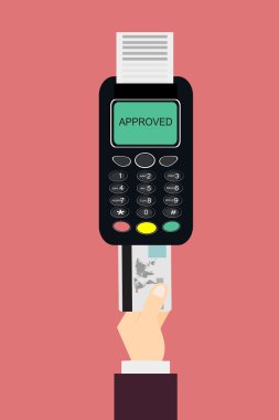 Credit card and payment terminal clipart