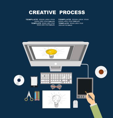 modern creative designer workspace