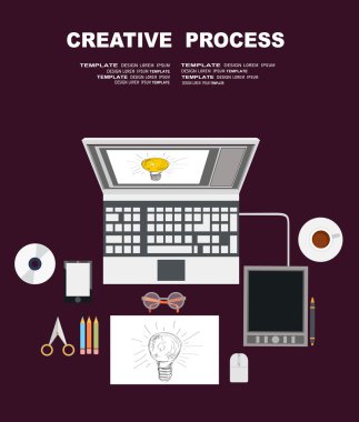 modern creative designer workspace