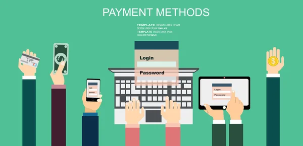 Concepts for Payment Methods — Διανυσματικό Αρχείο