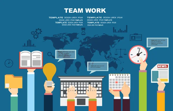 Begrepp för team arbete strategi — Stock vektor