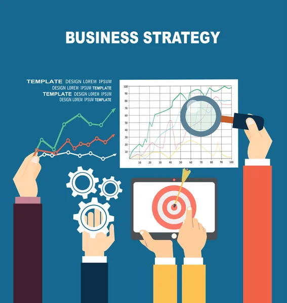 Concetti di strategia aziendale — Vettoriale Stock