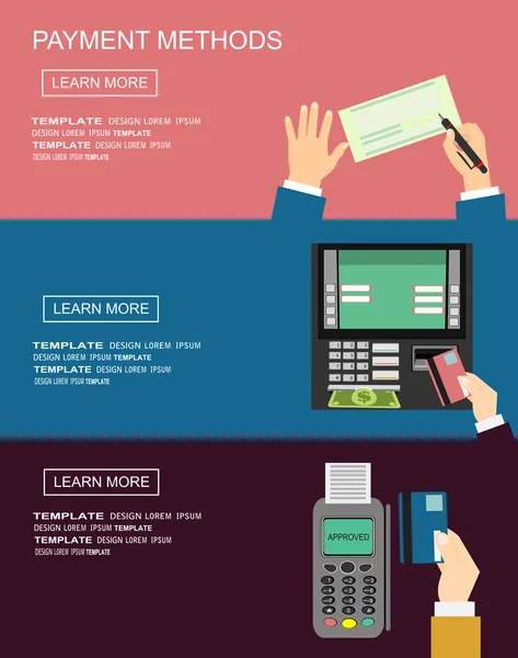 Concepts for Payment Methods — Stock Vector