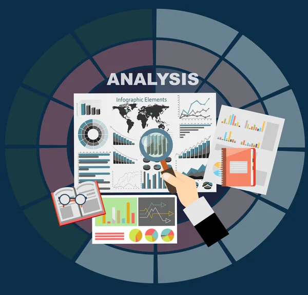 Conceptos para el análisis empresarial — Vector de stock