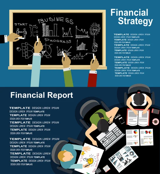 Conceptos de análisis y planificación empresarial — Vector de stock