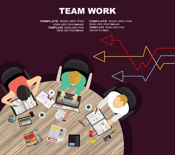 Business Team munka fogalmak — Stock Vector