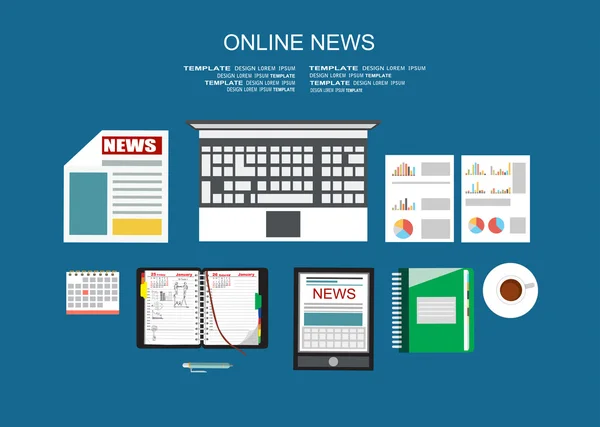 Online nieuws banner — Stockvector