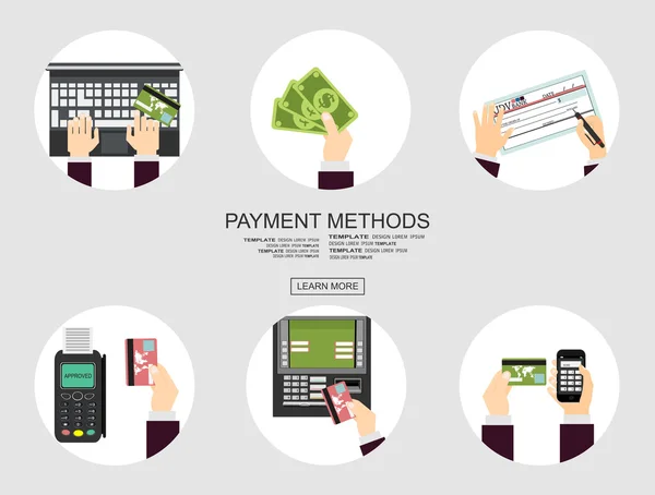 Méthodes de paiement concepts — Image vectorielle