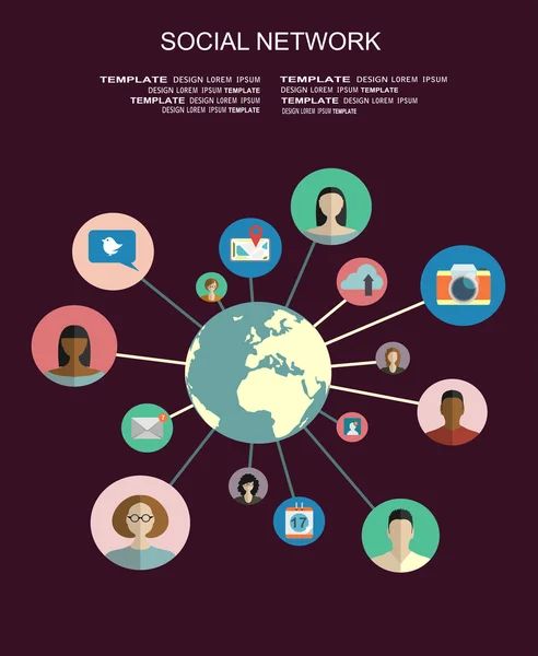 Παγκόσμιο κοινωνικό δίκτυο — Διανυσματικό Αρχείο
