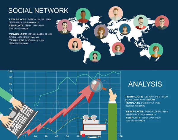 Глобальна соціальна мережа — стоковий вектор