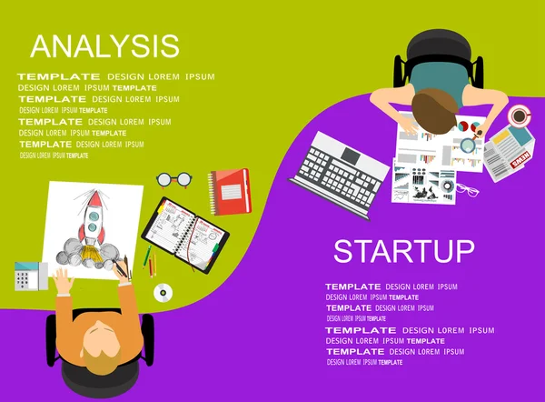 Concepto para la creación de empresas — Vector de stock