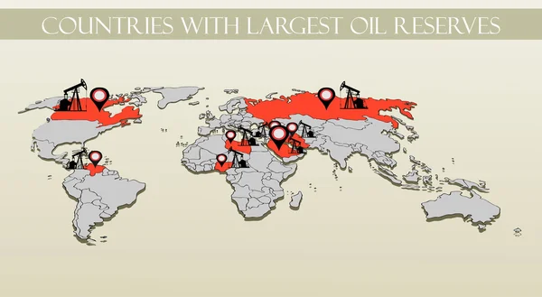 全球石油分布图 — 图库矢量图片