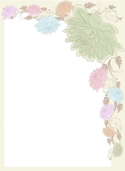 Marco floral colorido — Archivo Imágenes Vectoriales