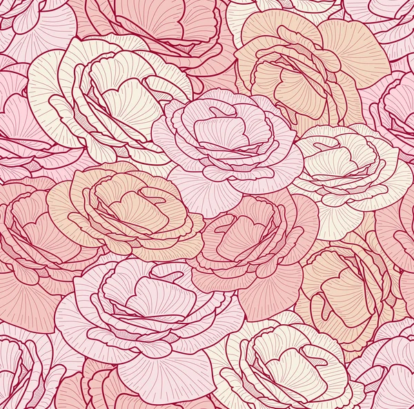 Patrón floral con rosas lindas — Archivo Imágenes Vectoriales