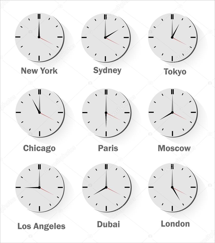 World clock icons