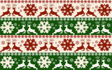 Geyikler ile Noel desen