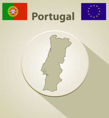 Portekiz ve Avrupa Birliği bayrağı