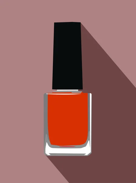 Orange stylish Nail Polish . — Stock Vector