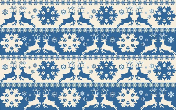 Christmas pattern with deers — Stock Vector