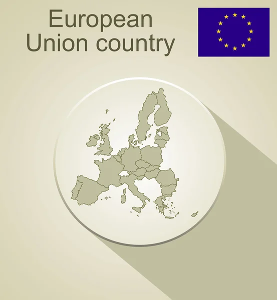 Drapelul Uniunii Europene — Vector de stoc