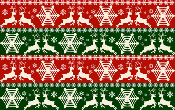 Christmas pattern with deers — Stock Vector