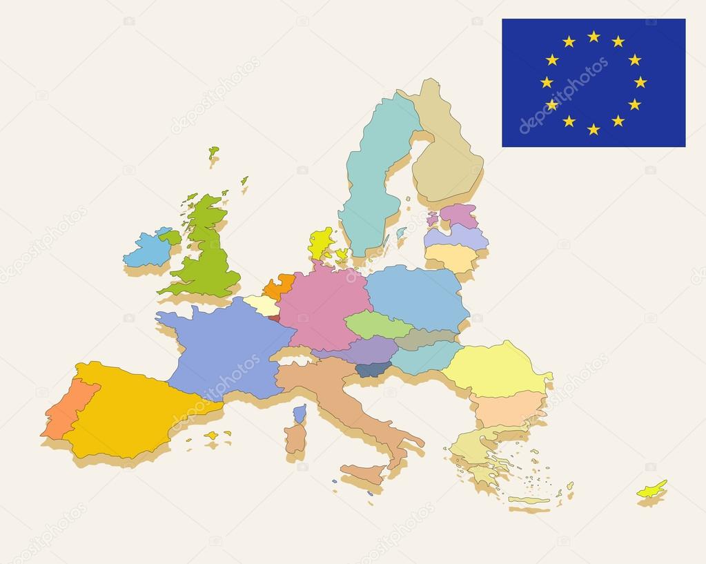 Carte De Lunion Européenne Avec Tous Les Pays Image