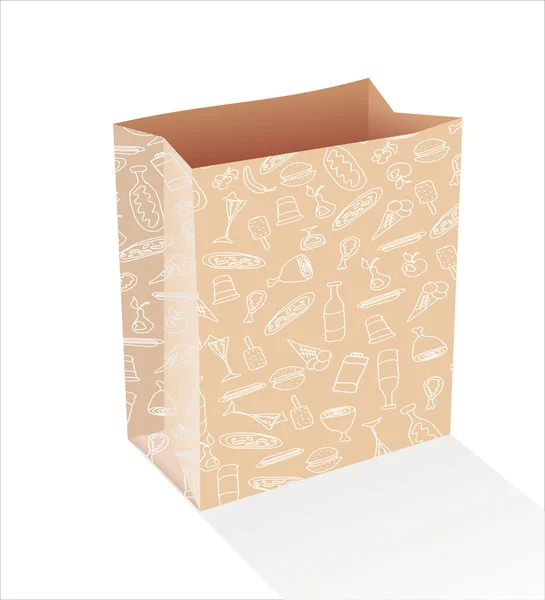Pacote de saco de papel —  Vetores de Stock