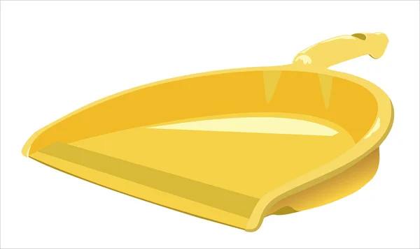 Cuillère en plastique jaune — Image vectorielle