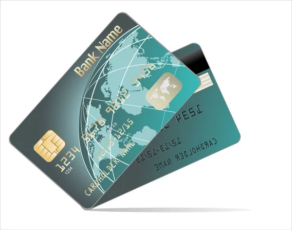 Δύο πλευρών της πιστωτικής κάρτας — Διανυσματικό Αρχείο