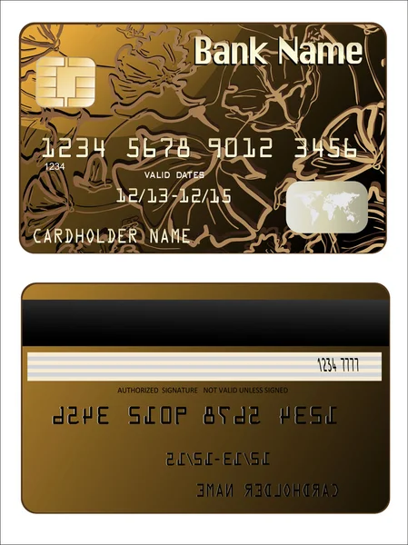 Twee kanten van credit card — Stockvector