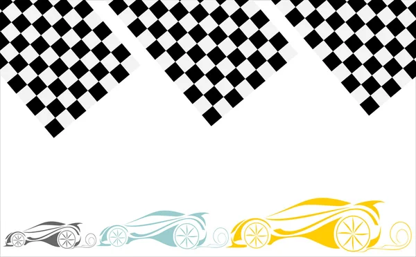 Deporte coche siluetas conjunto — Vector de stock