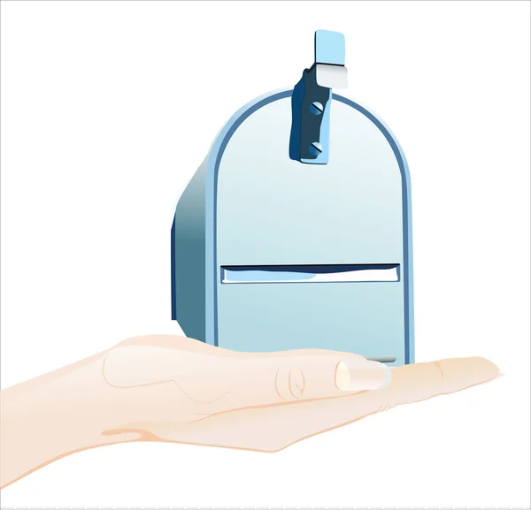 Main tenant boîte aux lettres — Image vectorielle