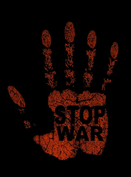 Stop guerra Iscrizione — Vettoriale Stock