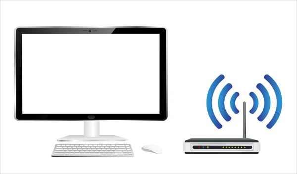 Wi fi router bakgrund — Stock vektor