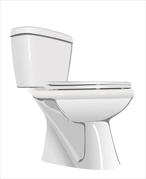 Clean ceramic toilet — Stock Vector